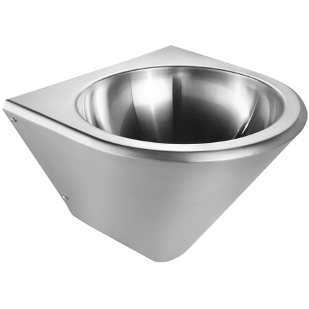 Whitehaus Brushed SS Commercial Sgl Bowl Wall Mount Wash Basin, SS WHNCB1515
